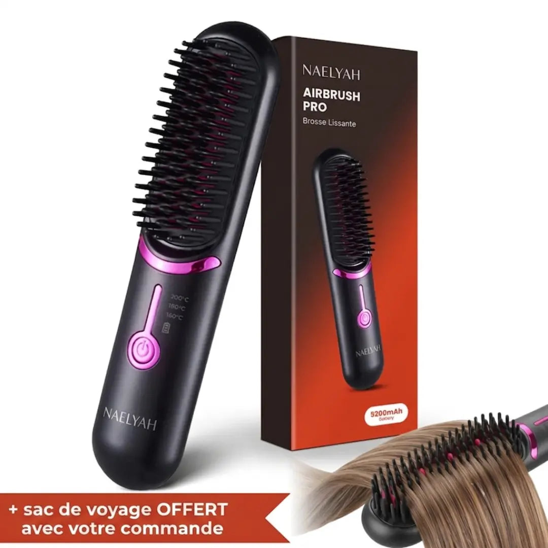Naelyah AirBrush Pro | Brosse lissante sans fil