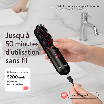 Naelyah AirBrush Pro | Brosse lissante sans fil