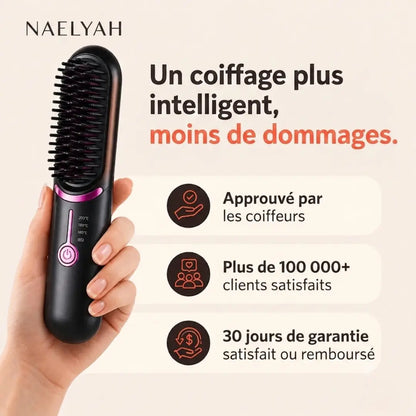 Naelyah AirBrush Pro | Brosse lissante sans fil