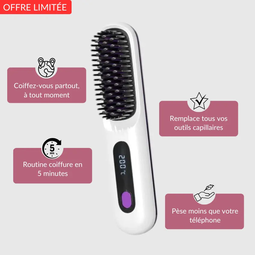 Brosse Lissante Portable Naelyah – GoBrosse Pro