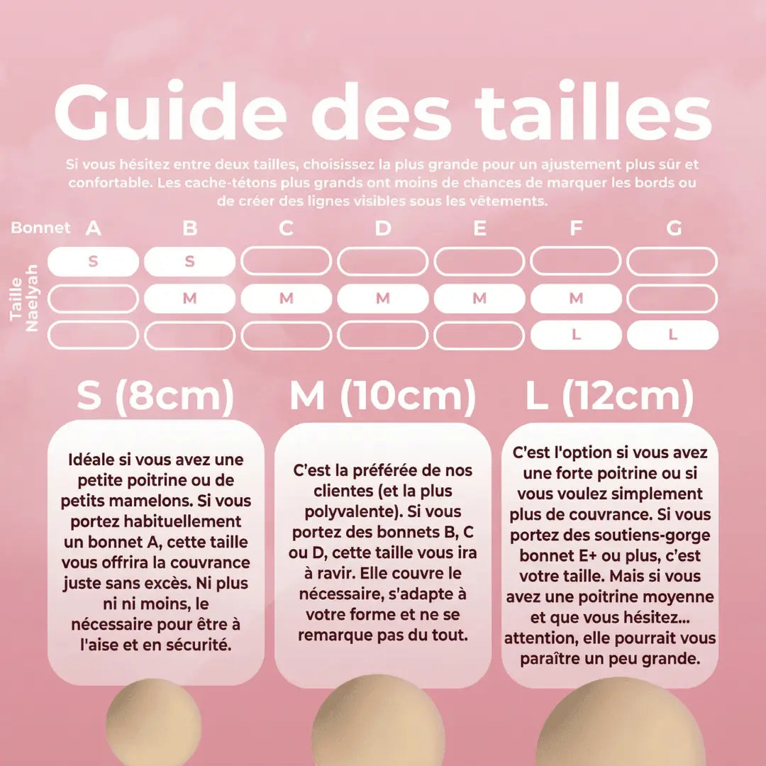 Caches-tétons circulaires sans adhésif