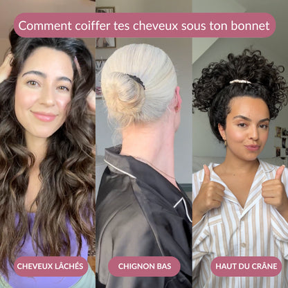Bonnet cheveux en soie de mûrier 100 %