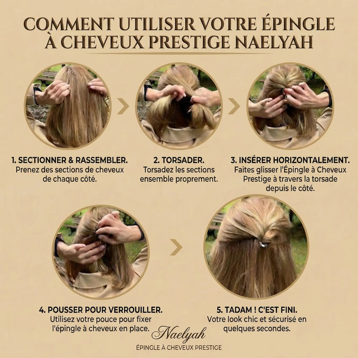 Épingles à cheveux Prestige - 3 par paquet