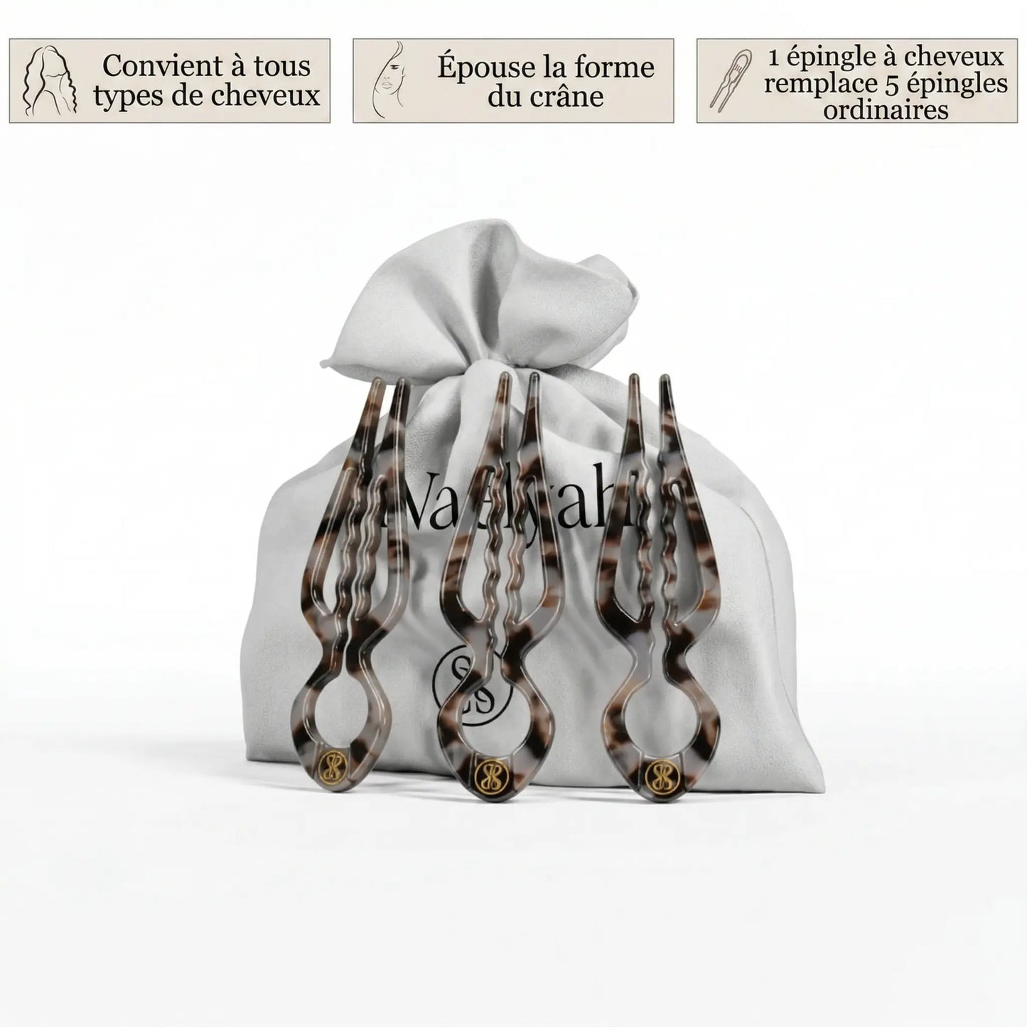 Épingles à cheveux Prestige - 3 par paquet